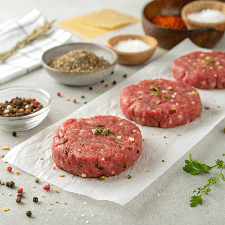 crack-burger-step1 Forming burger patties